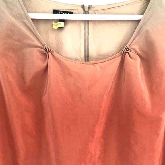 Escada Sport Mini dress pink women's 42/L silk zip feminine holiday event hippie - Picture 3 of 7